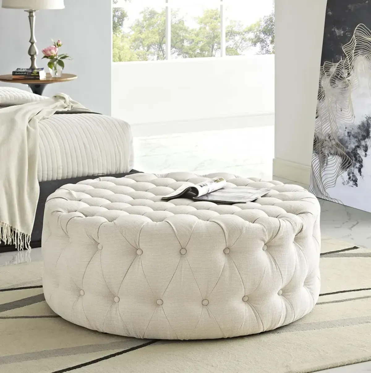 Amour Upholstered Ottoman