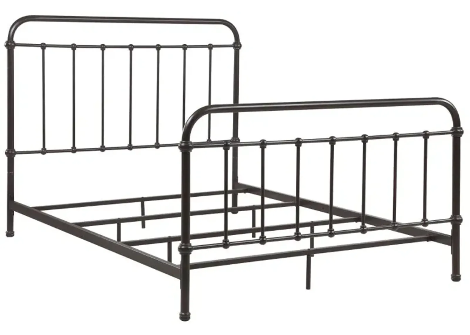 Livingston Eastern King Panel Metal Bed Dark Bronze