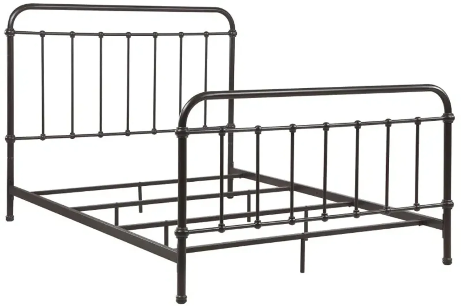 Livingston Eastern King Panel Metal Bed Dark Bronze