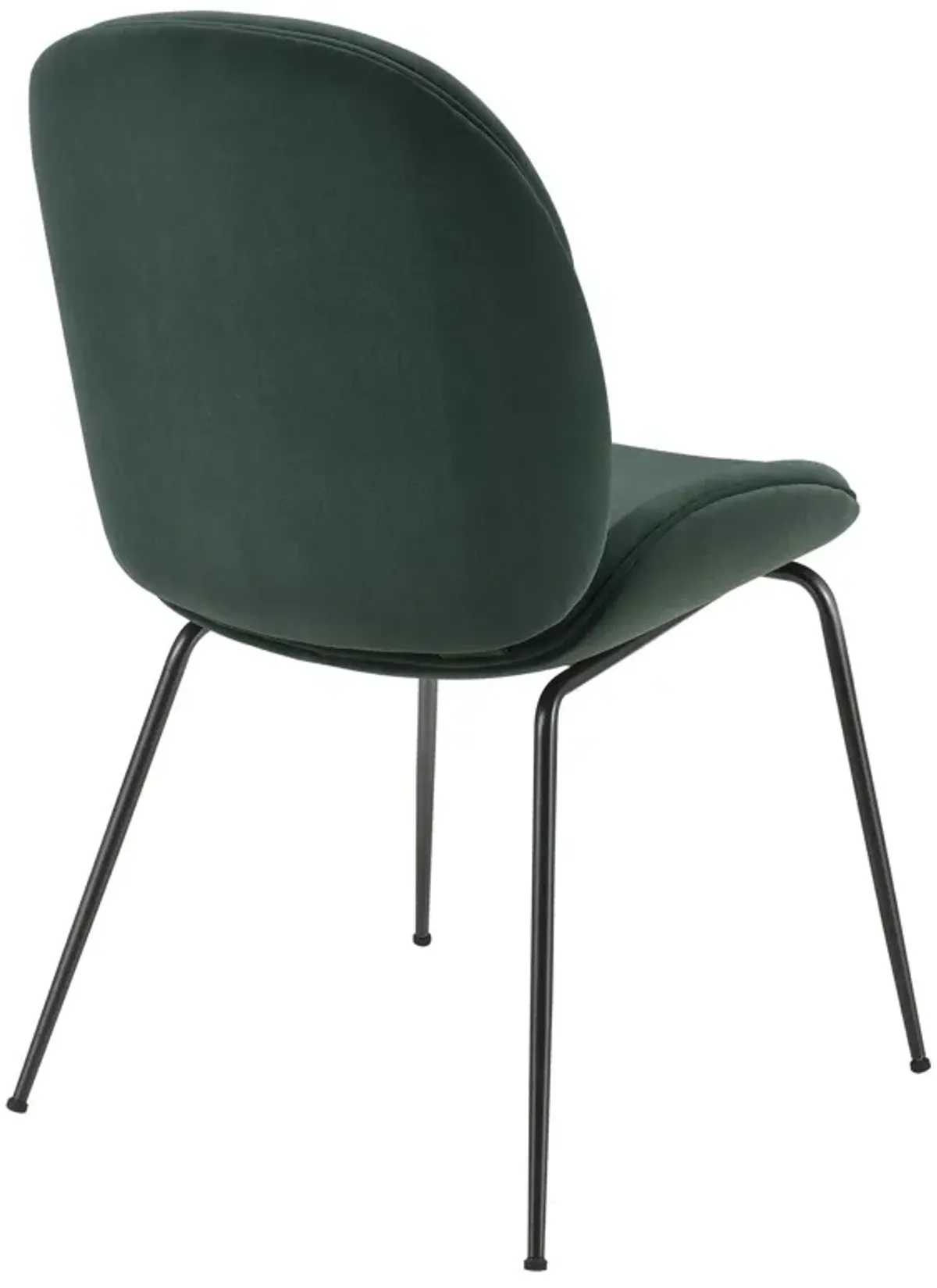 Lucy  Velvet Fabric Dining Side Chair, Gallery Dark Green  - Set of 2