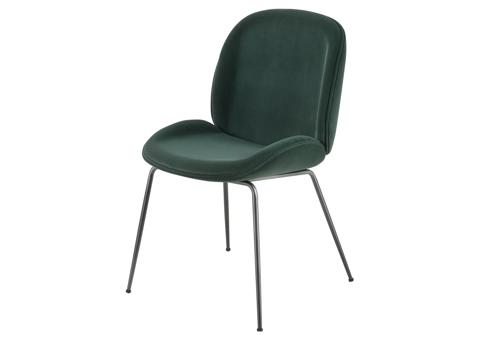 Lucy  Velvet Fabric Dining Side Chair, Gallery Dark Green  - Set of 2