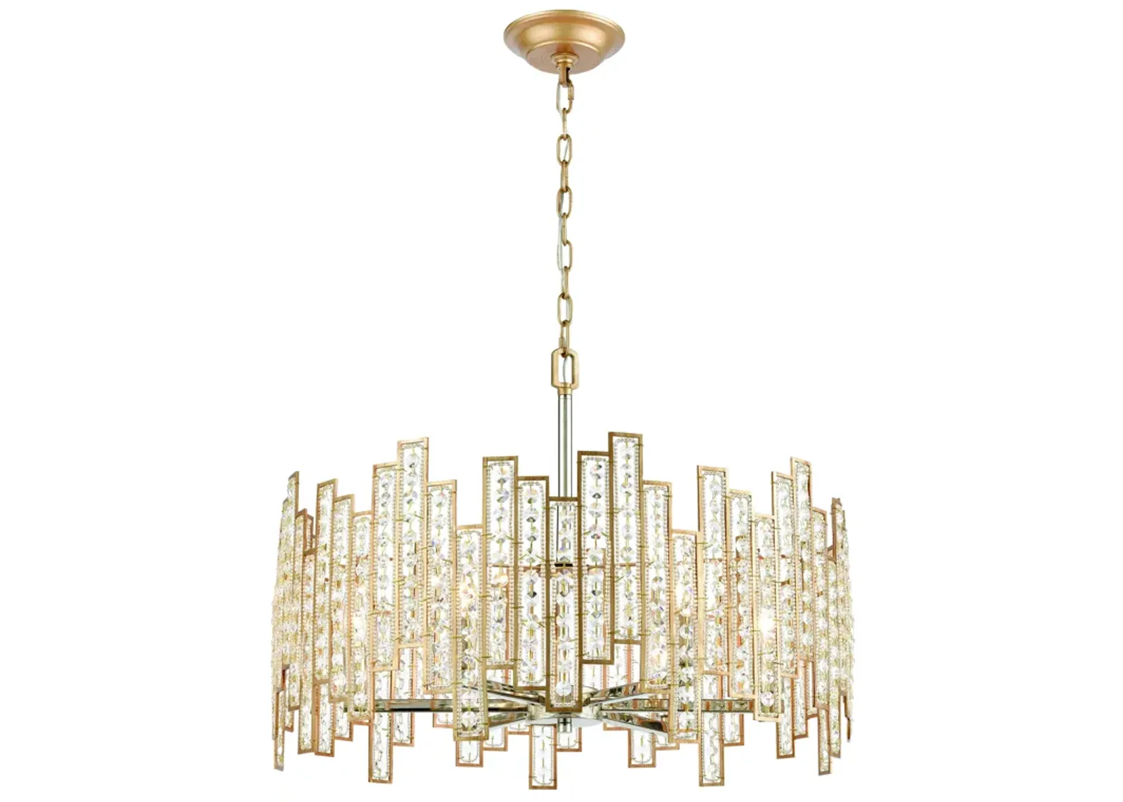 Equilibrium 24" Wide 6-Light Chandelier - Polished Nickel