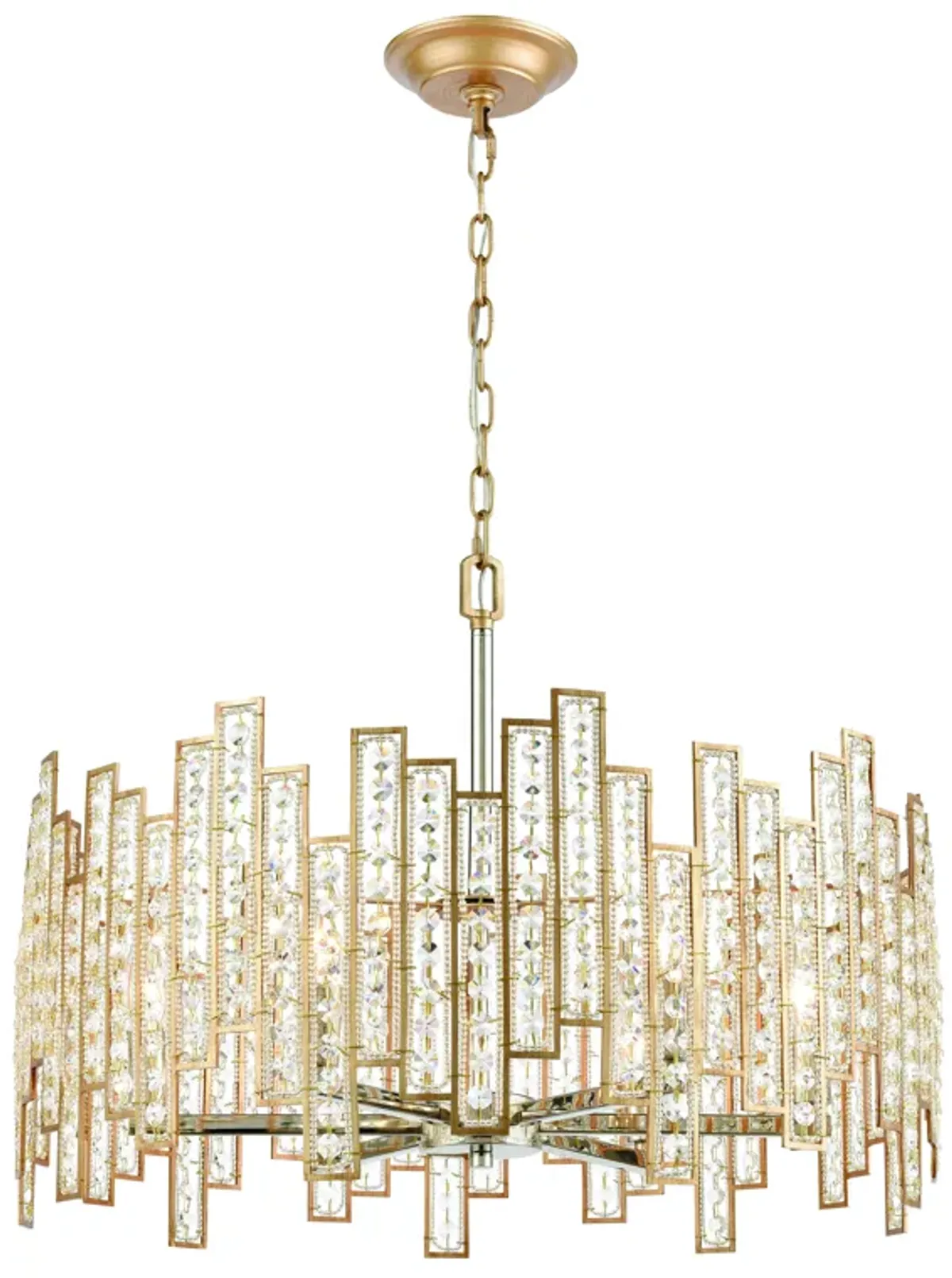 Equilibrium 24" Wide 6-Light Chandelier - Polished Nickel