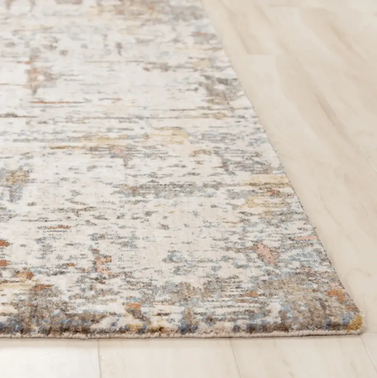 Jasper Ivory/Multi Abstract Recycled Polyester 2'6" x 8' Runner Rug