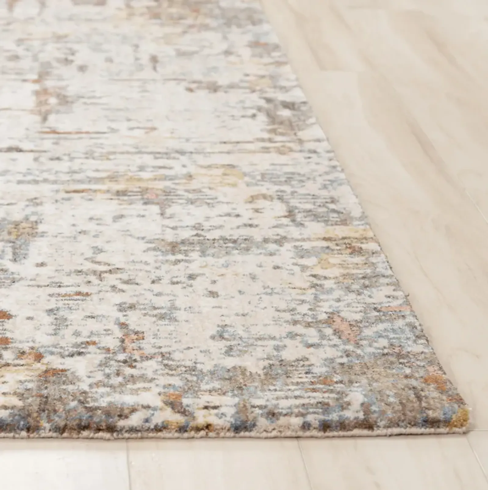 Jasper Ivory/Multi Abstract Recycled Polyester 2'6" x 8' Runner Rug