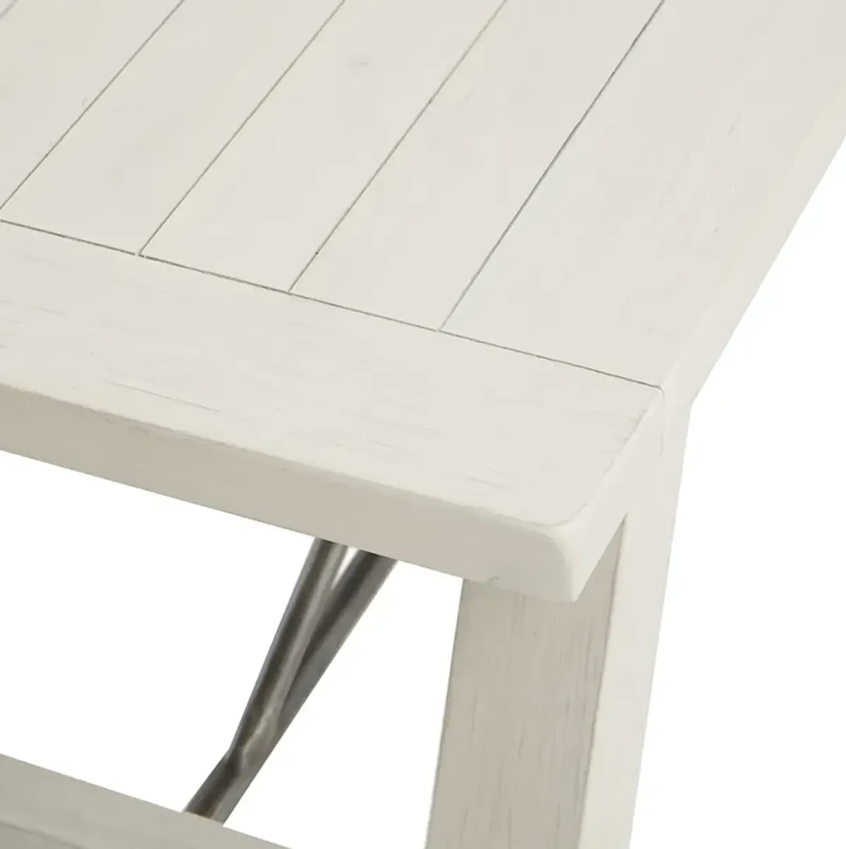 INK+IVY Sonoma Reclaimed White Dining Bench