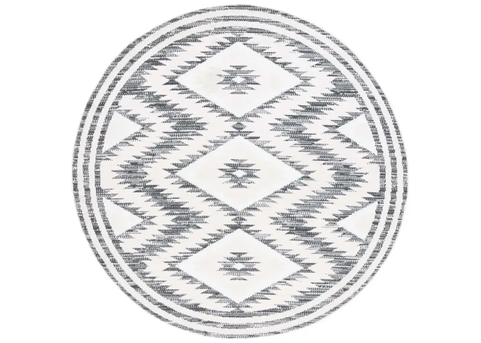 ALAMO 737 Grey 6'-7' X 6'-7' Round Round Rug