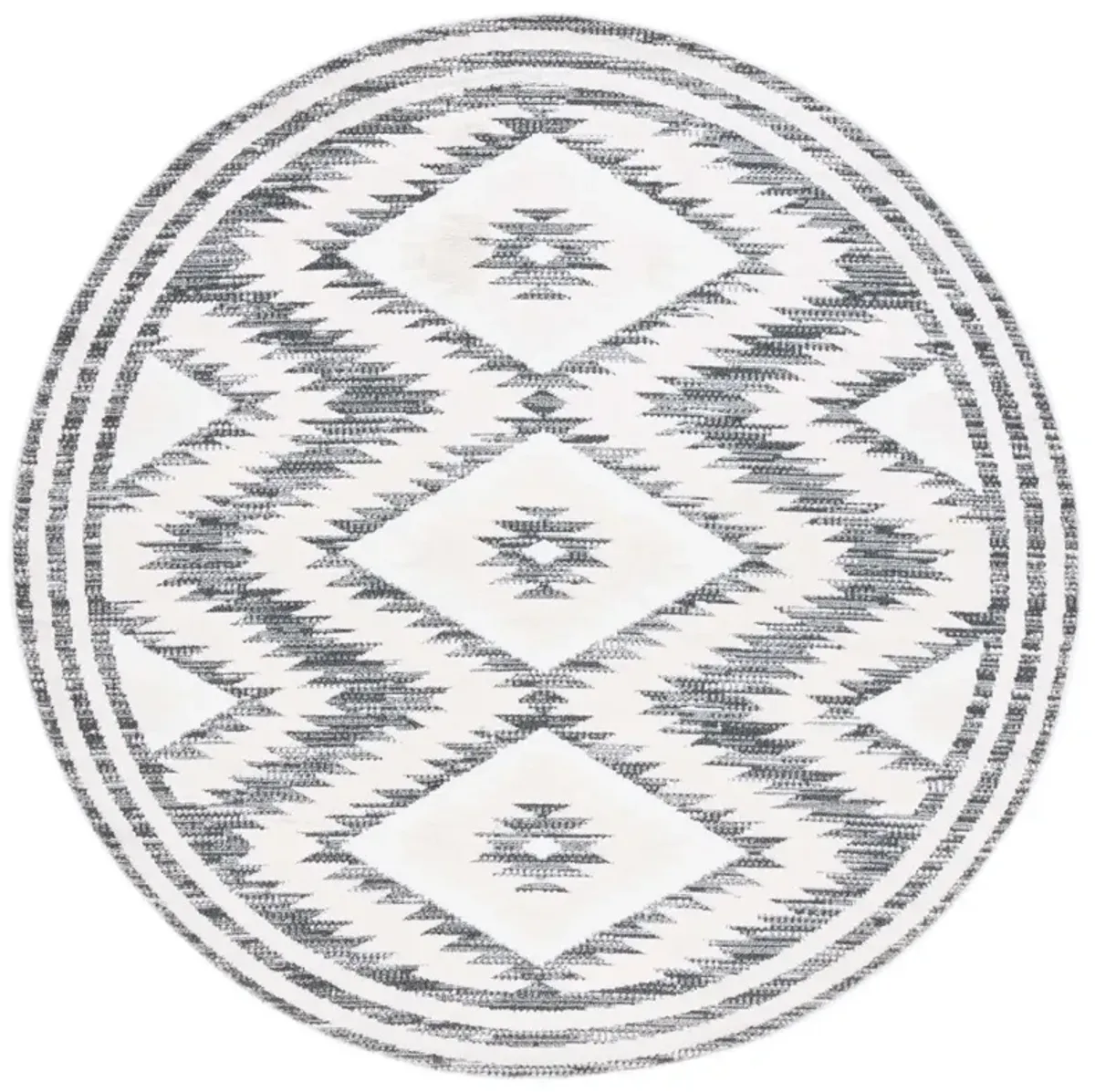 ALAMO 737 Grey 6'-7' X 6'-7' Round Round Rug