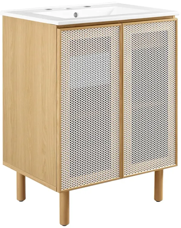 Calla 24" Perforated Metal Bathroom Vanity by Modway