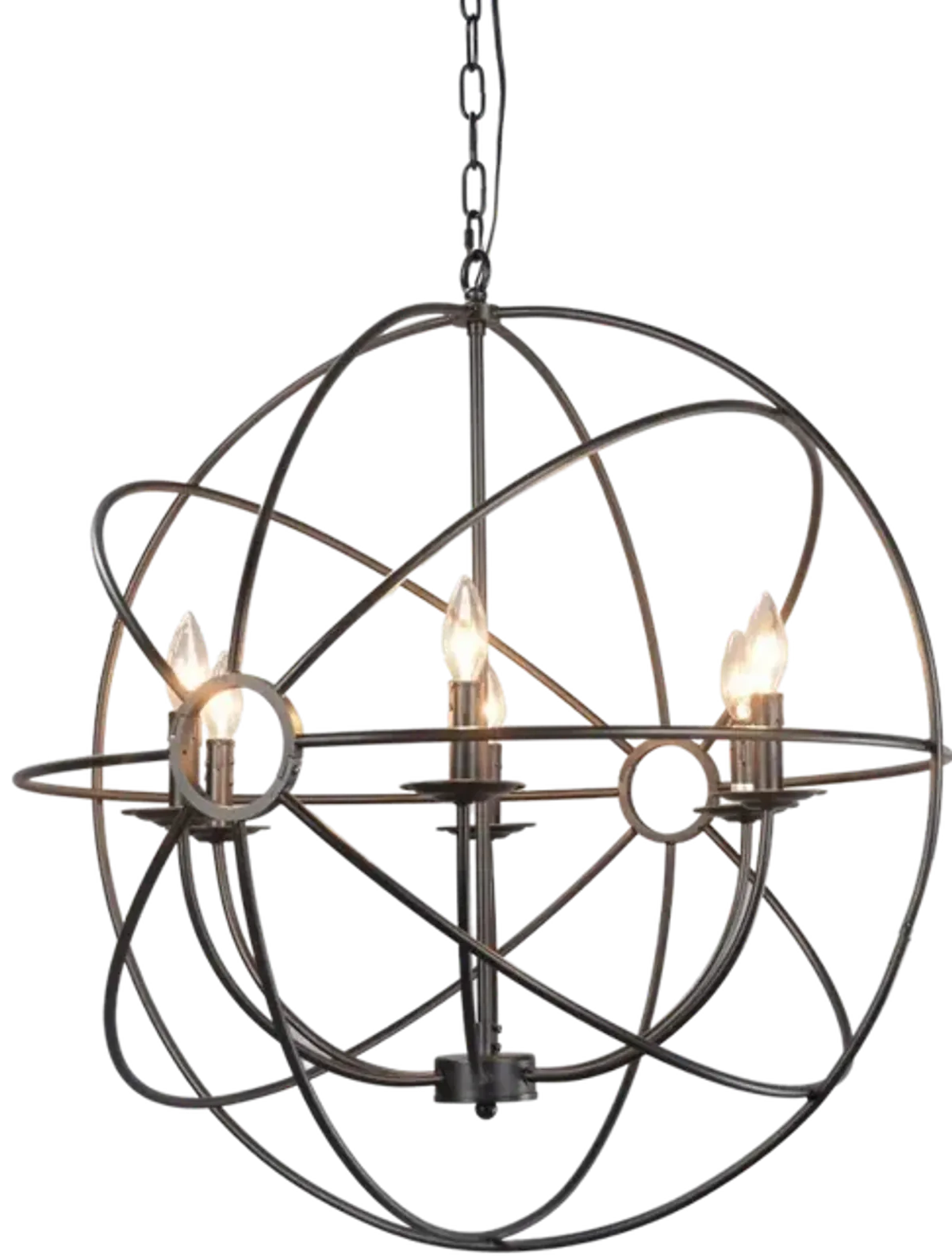 Derince Iron Chandelier Small