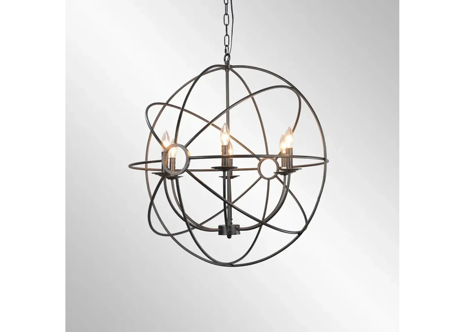 Derince Iron Chandelier Small