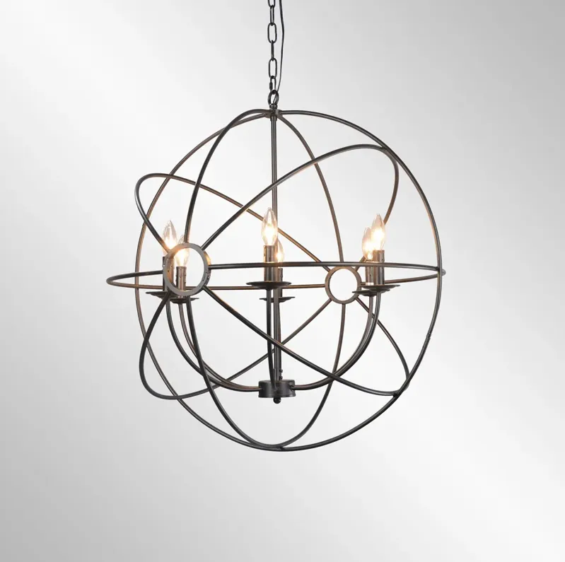 Derince Iron Chandelier Small