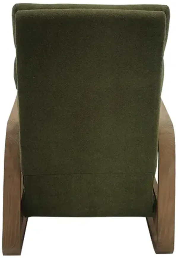 Wood framed push back Recliner