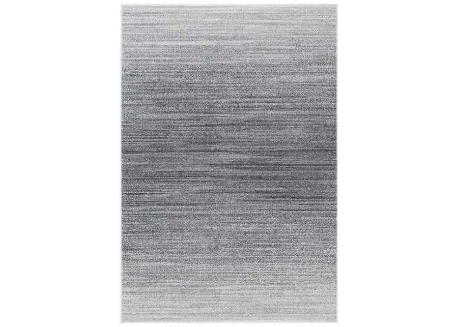 Adirondack Contemporary Grey / Ivory 2'-6" X 6' Powerloomed Rug