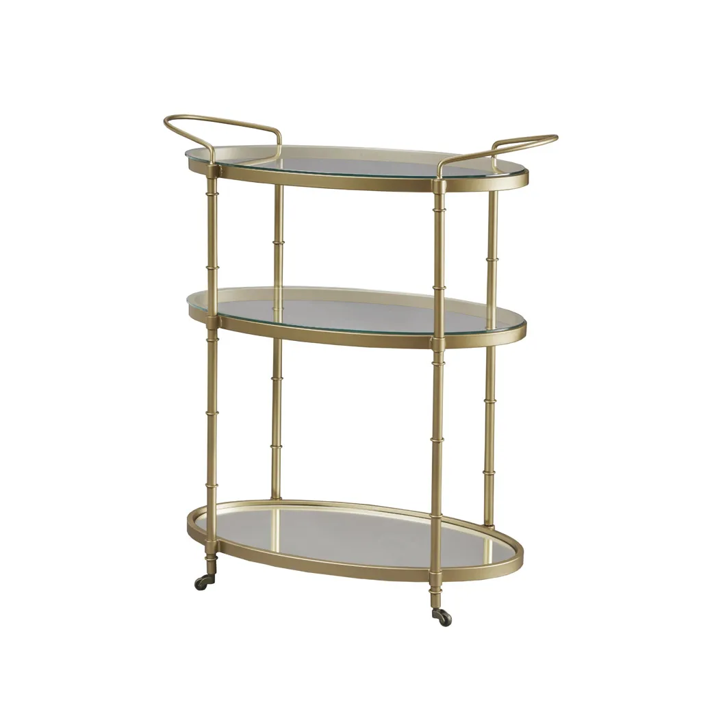 Madison Park Signature Lauren Antique Gold Bar Cart