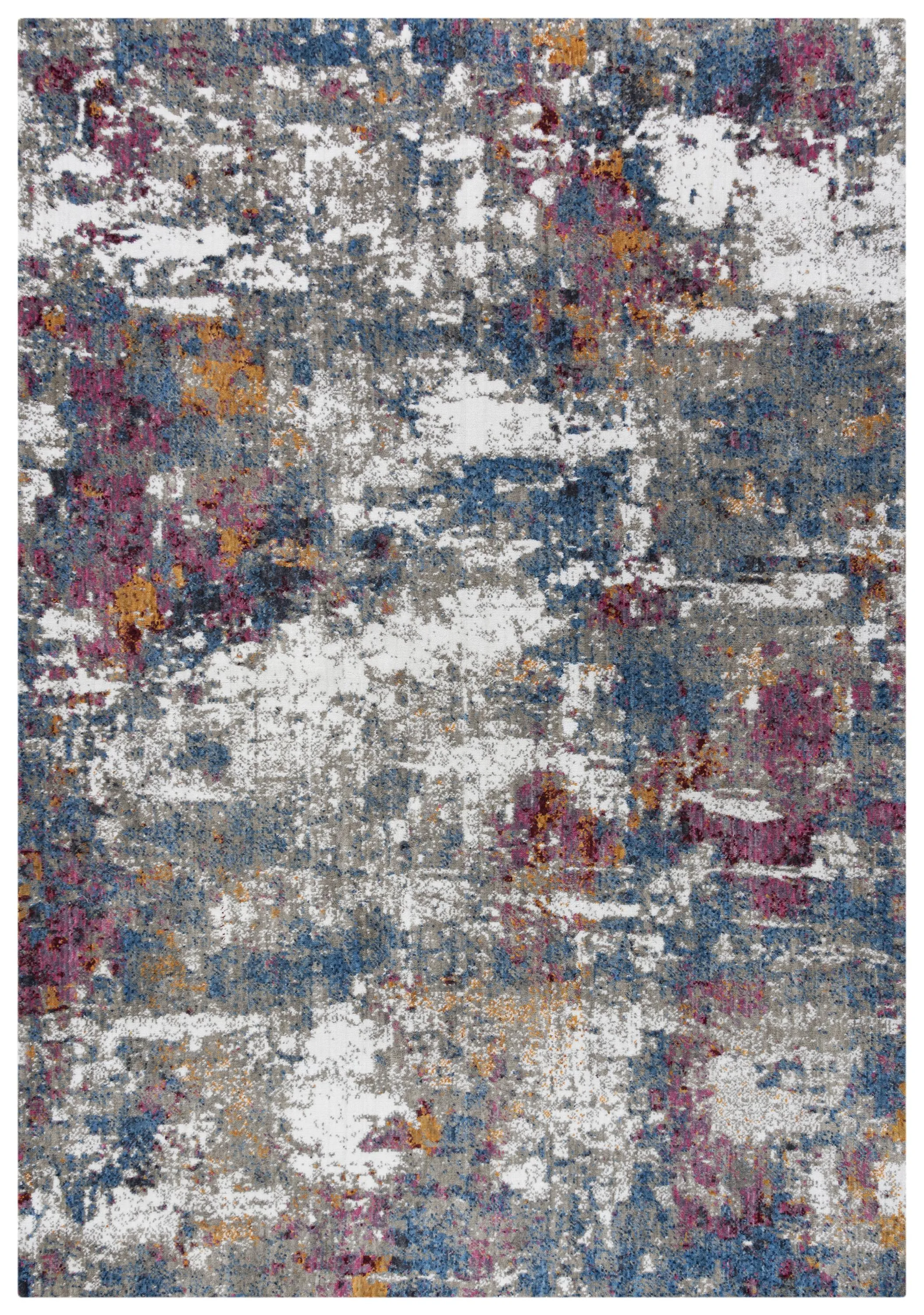 Signature Gray/Blue  Recycled Polyester 5'2" x 7'9" Rectangle Rug