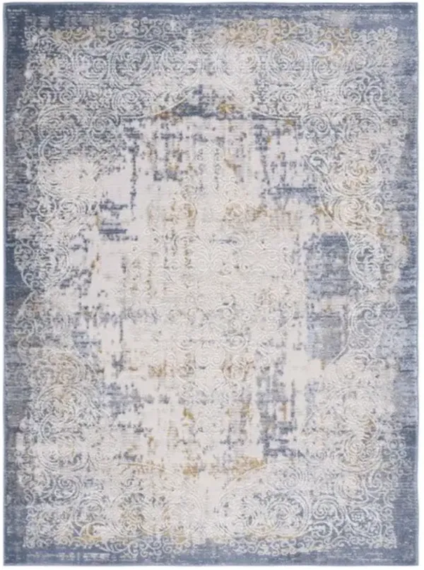 PALMA 322 Blue 8' X 10' Large Rectangle Rug