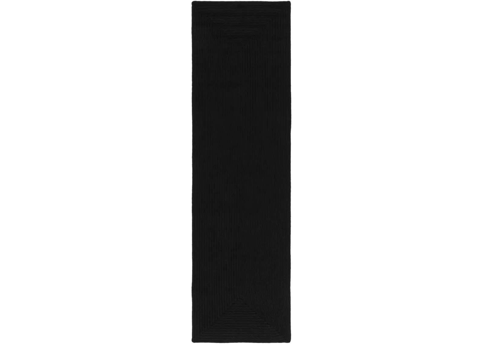 BRD315 BLACK 2'-3' x 8' Runner Rug