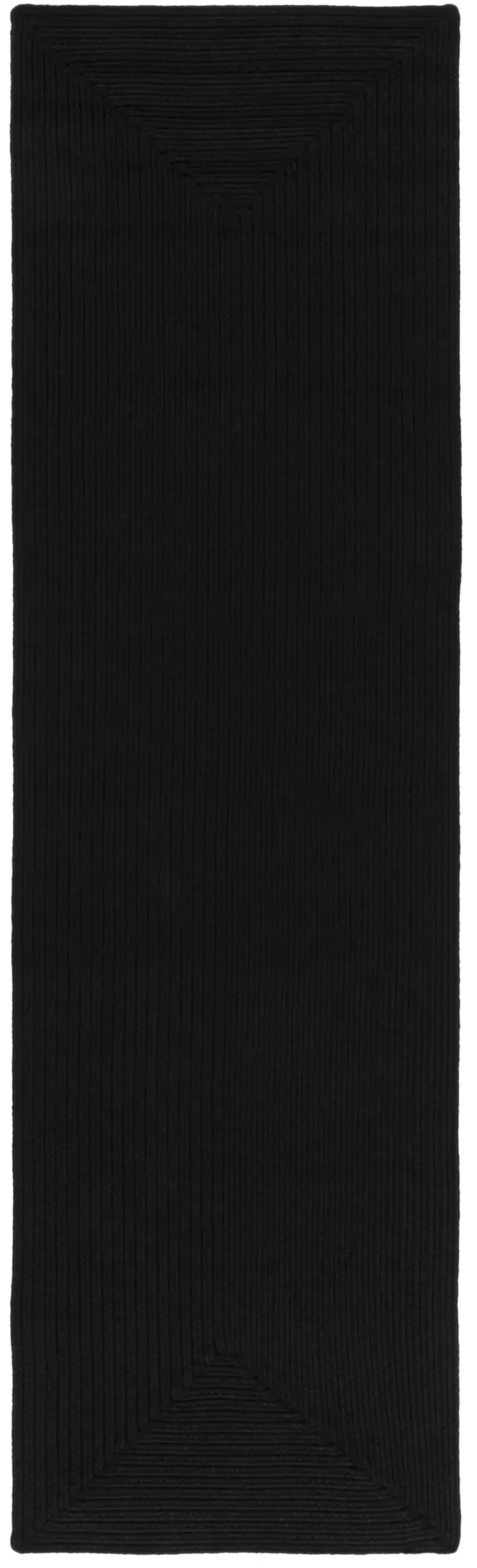 BRD315 BLACK 2'-3' x 8' Runner Rug