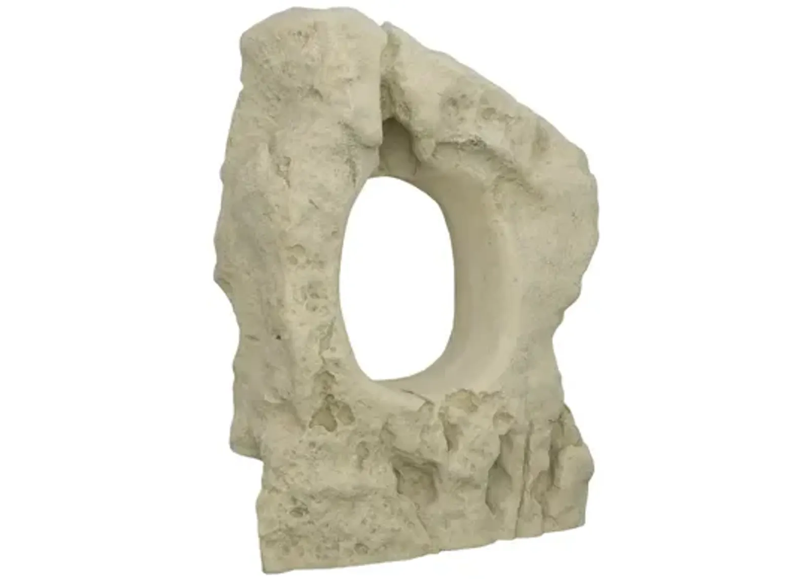 Colossal Cast Stone Sculpture, Single Hole, Wide, Roman Stone