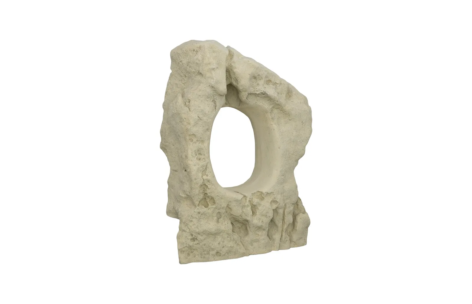 Colossal Cast Stone Sculpture, Single Hole, Wide, Roman Stone