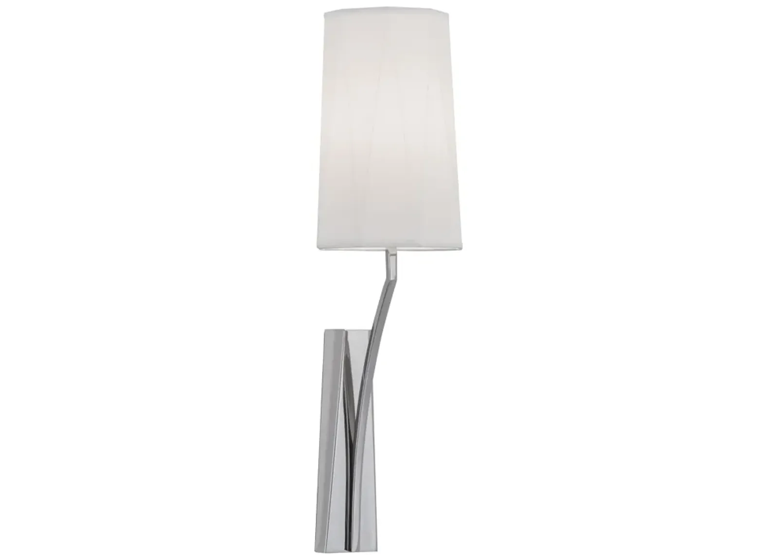 Diamond Narrow Wall Sconce - Polished Nickel with Black Shade