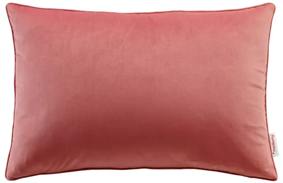 Enhance 24" Lumbar Performance Velvet Throw Pillow