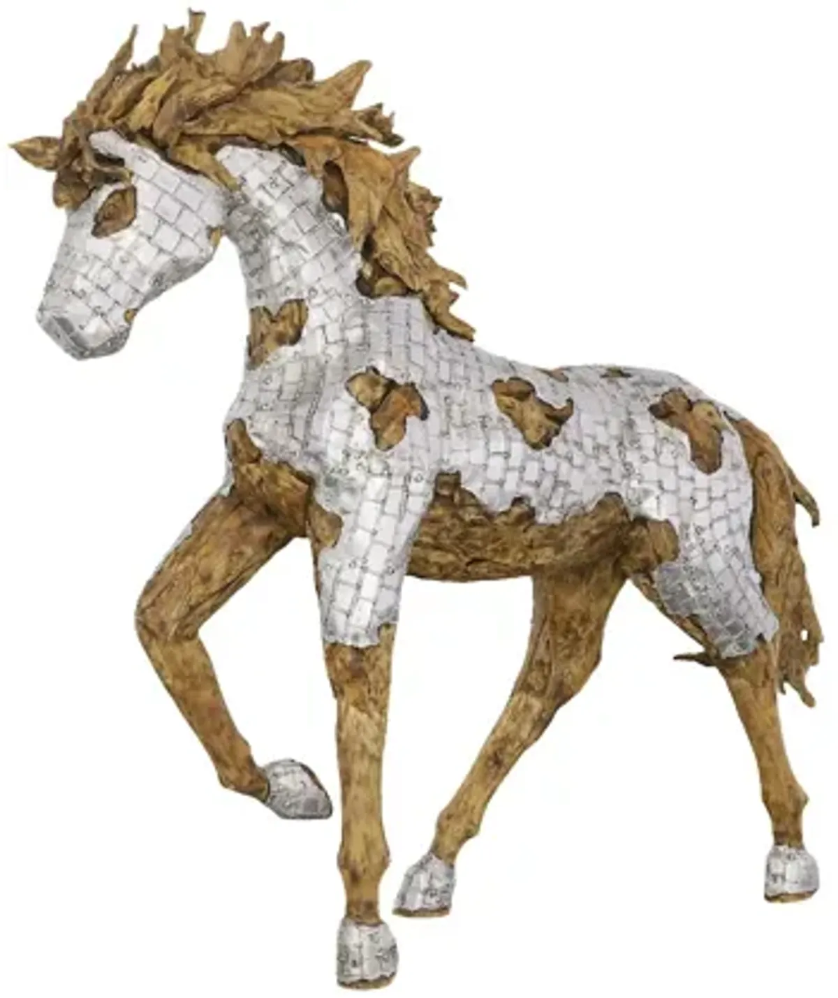 Mustang Horse Armored Sculpture, Galloping