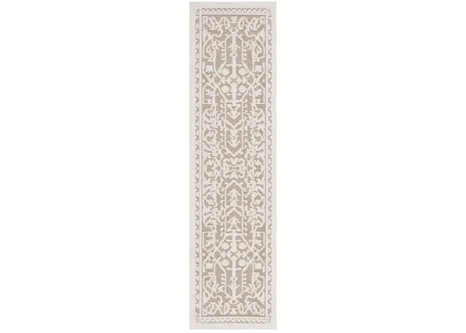 GLOBAL 222 Beige 2'-2' X 8' Runner Rug