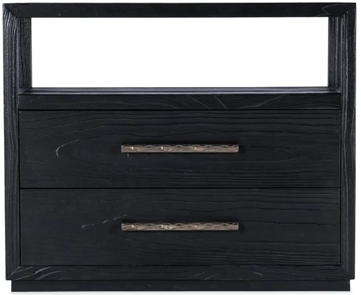 Linville Falls Shou Sugi Ban Two Drawer Nightstand