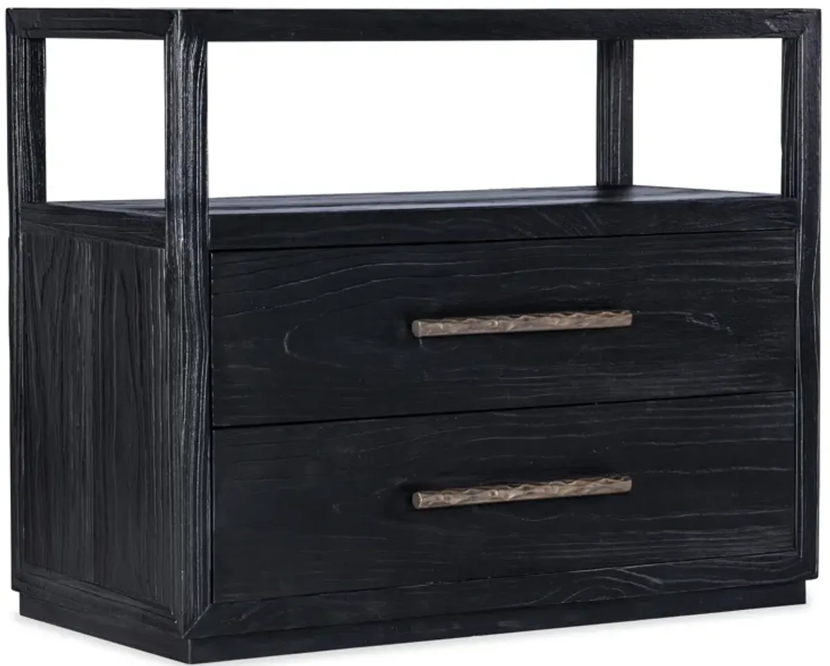 Linville Falls Shou Sugi Ban Two Drawer Nightstand