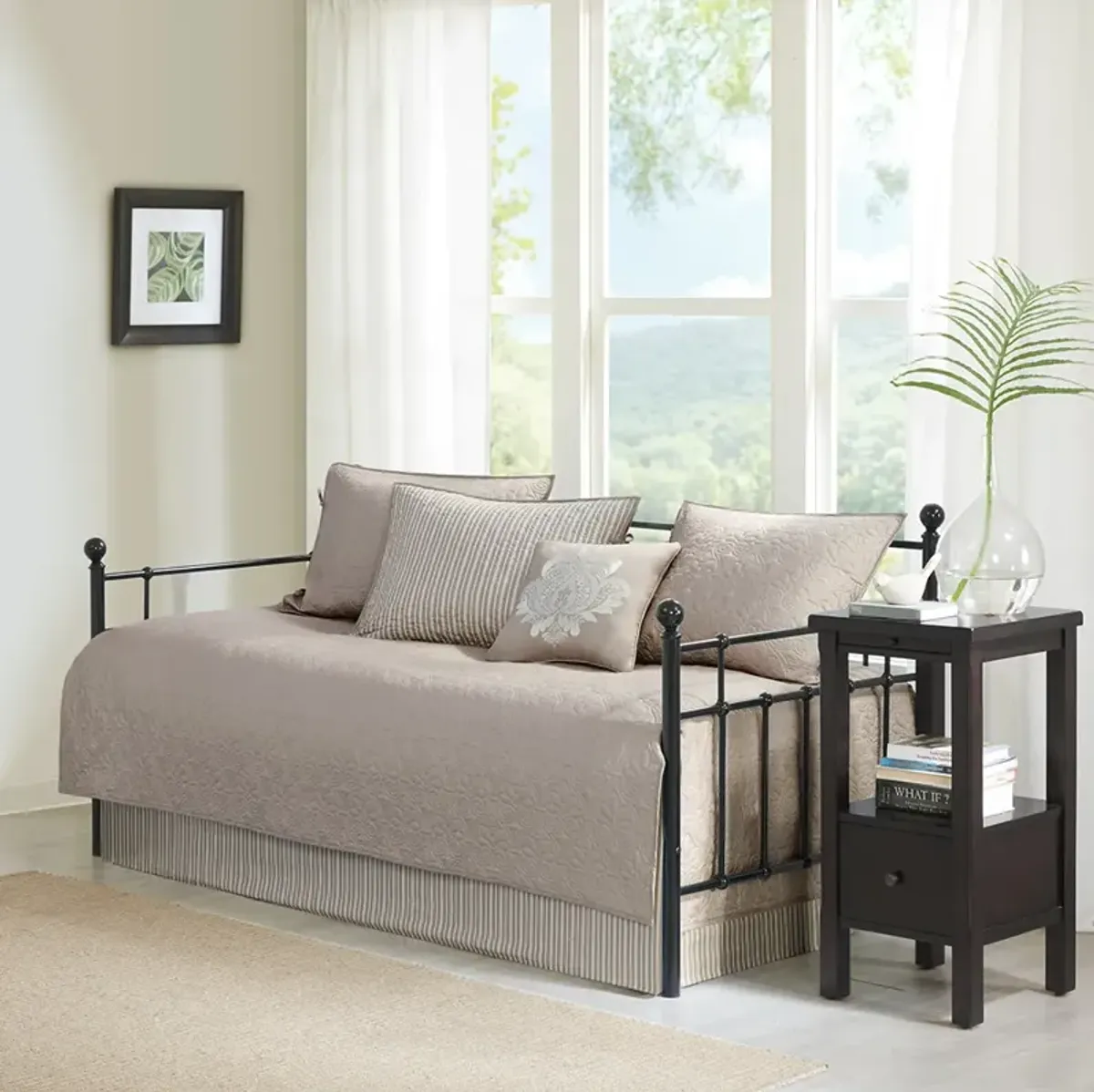 Madison Park Quebec Khaki 6 Piece Reversible Daybed Cover Set