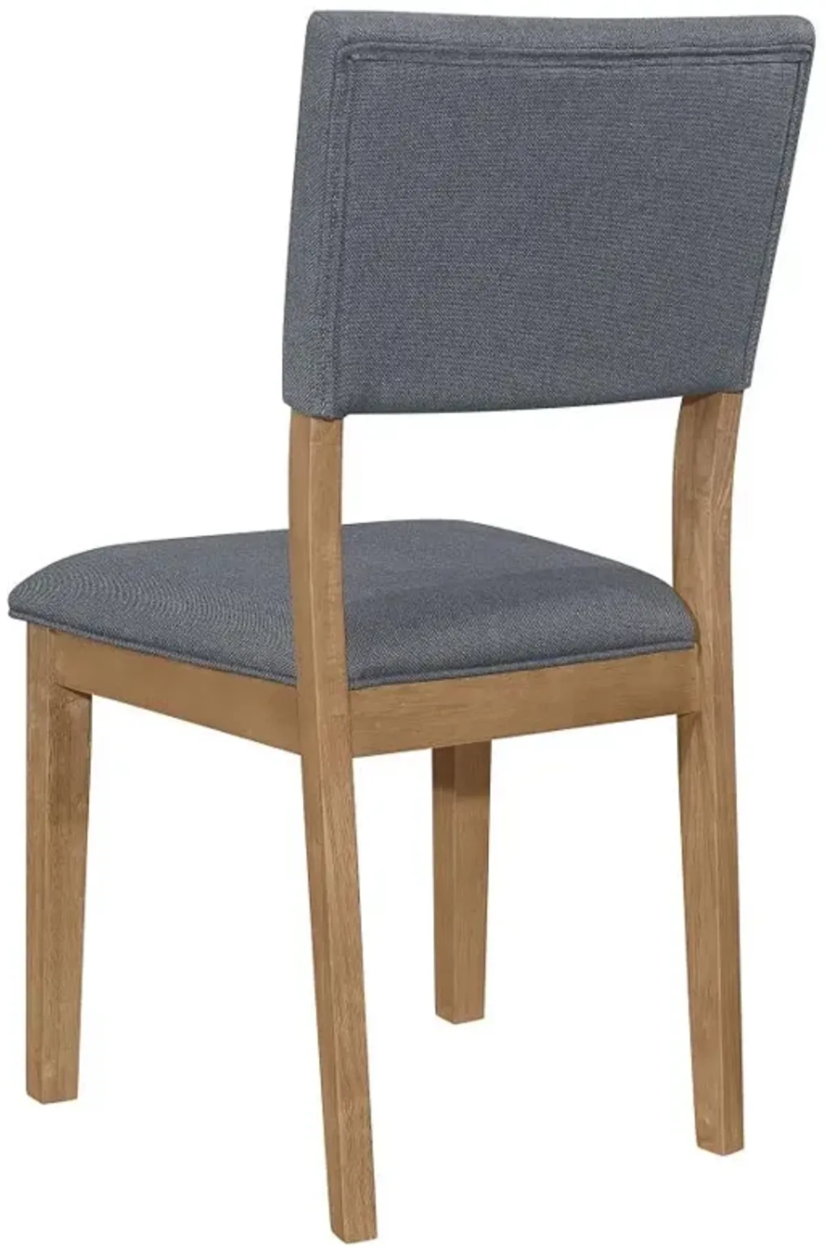 Sharon Open Back Padded Upholstered Dining Side Chair Blue and Brown (Set of 2)