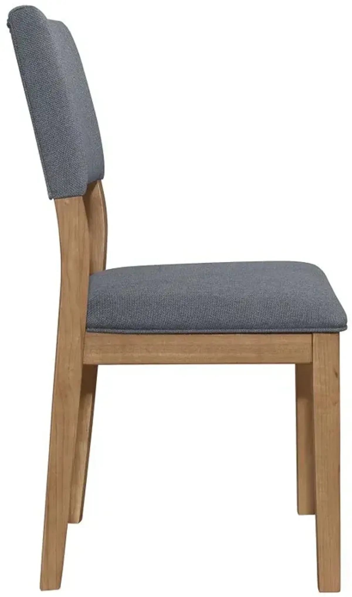 Sharon Open Back Padded Upholstered Dining Side Chair Blue and Brown (Set of 2)