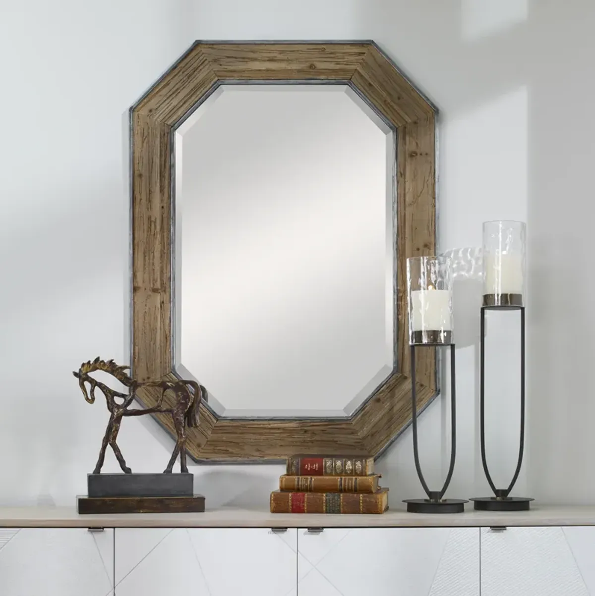 Siringo Rustic Octagonal Mirror