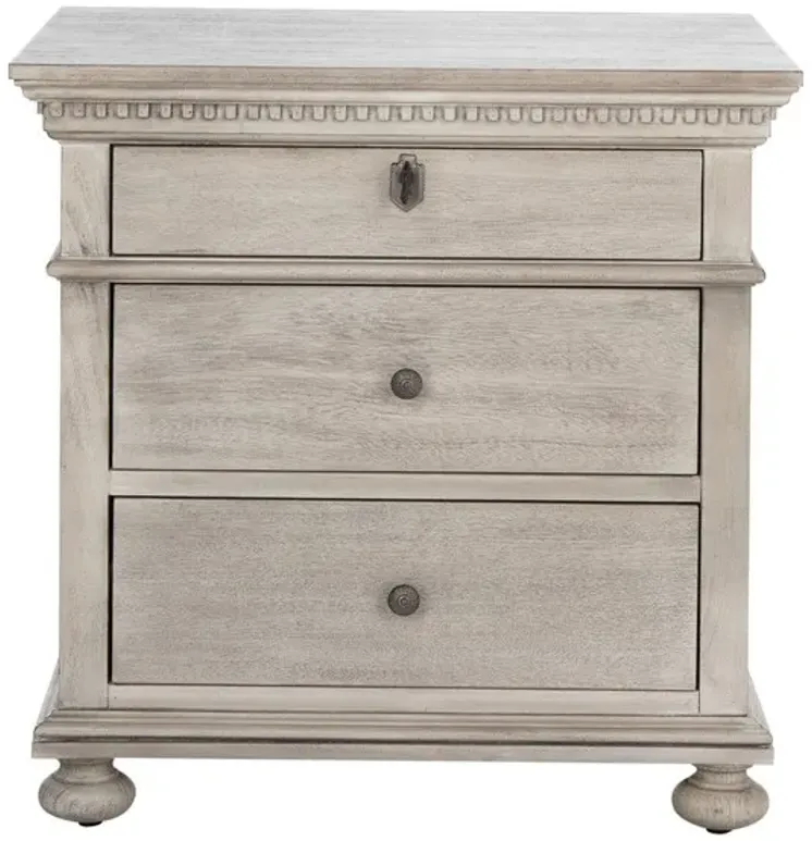 Allisyn 3 Drawer Wood Nightstand