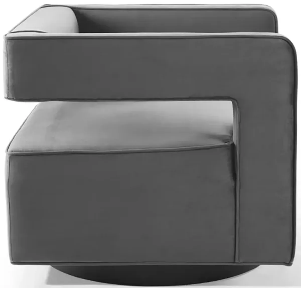 Booth Performance Velvet Swivel Armchair