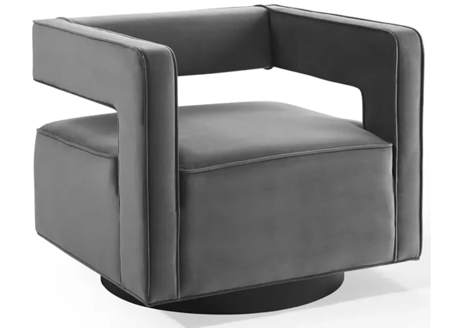 Booth Performance Velvet Swivel Armchair