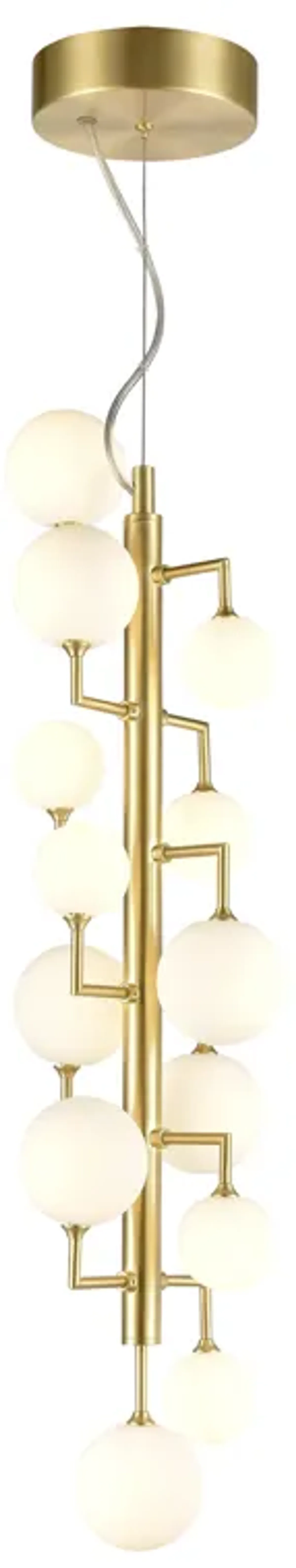 Keir 8" Wide 13-Light Pendant - Gold