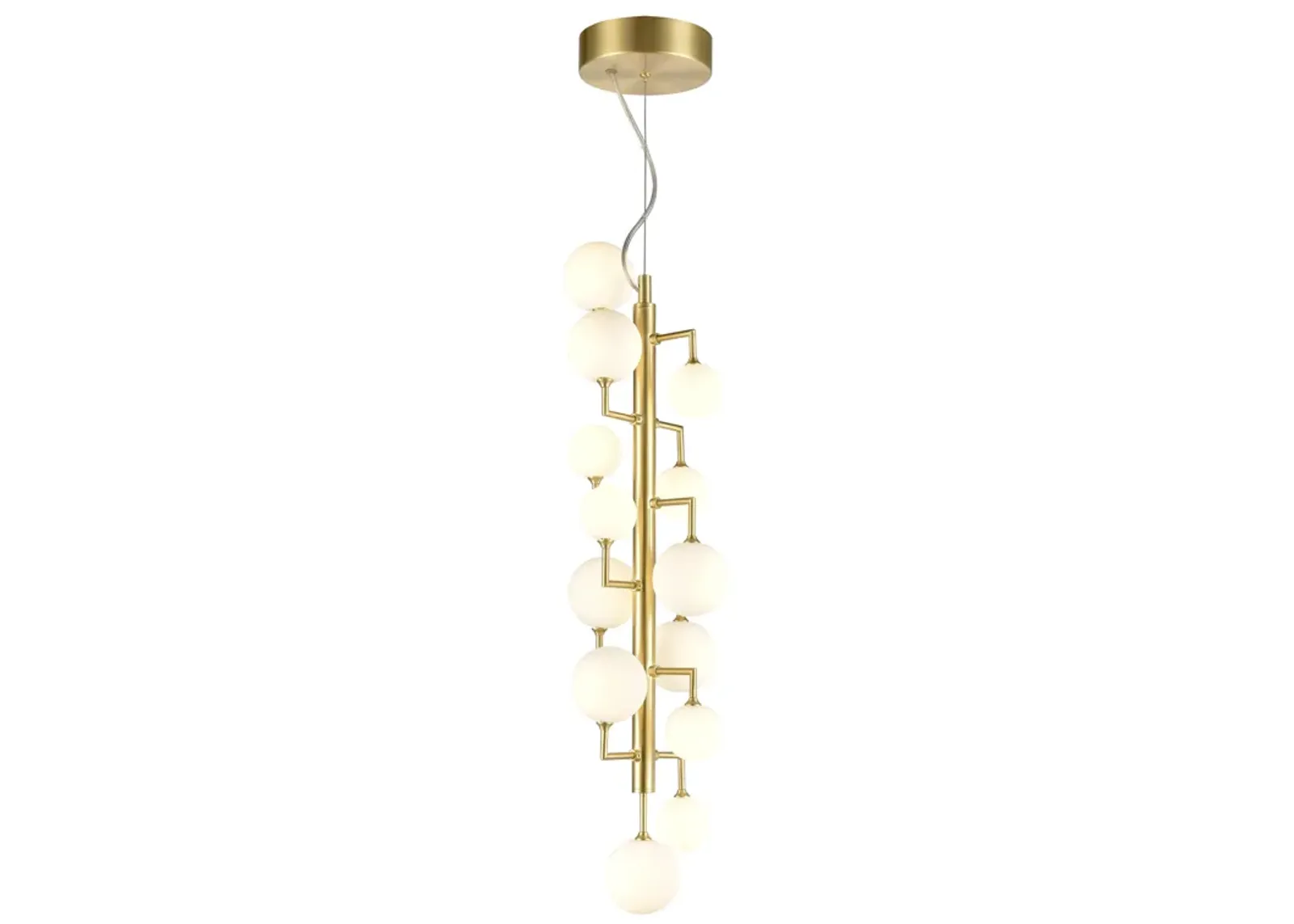 Keir 8" Wide 13-Light Pendant - Gold