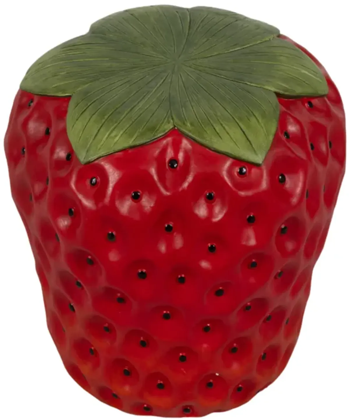 17" Strawberry Garden Stool, Red