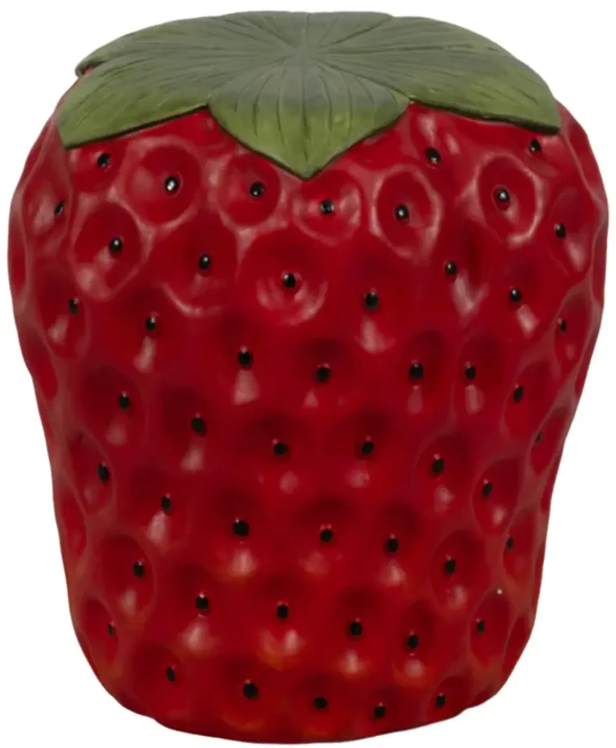 17" Strawberry Garden Stool, Red