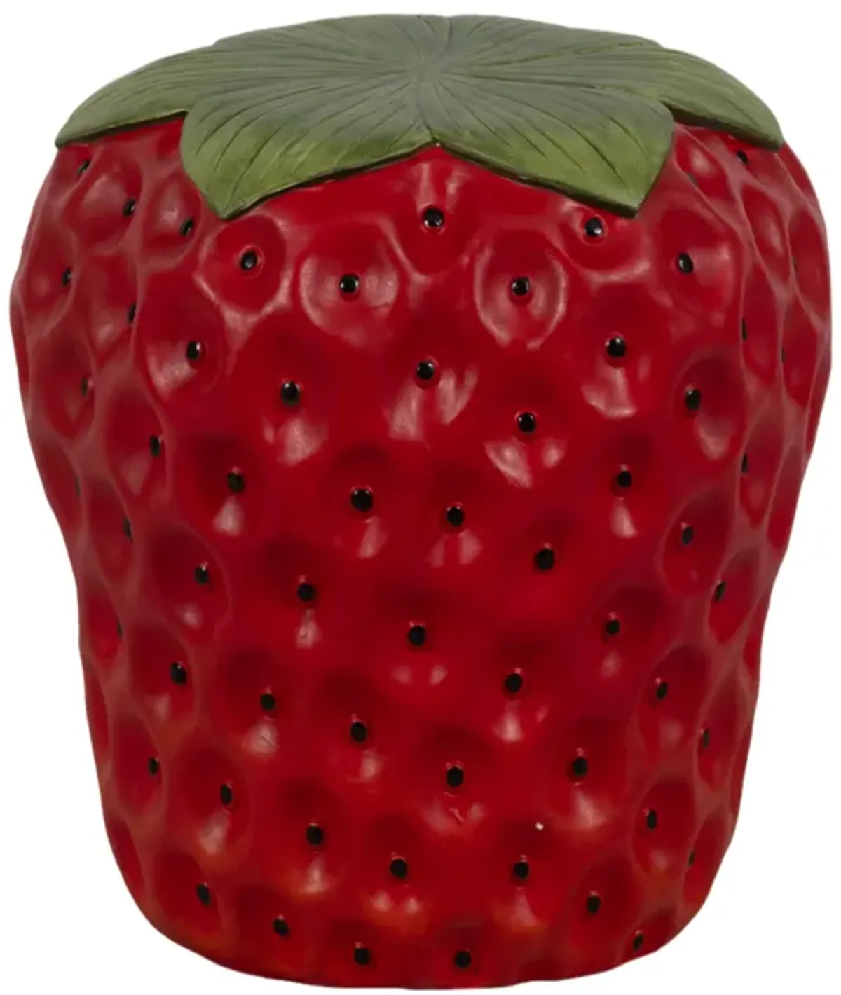 17" Strawberry Garden Stool, Red