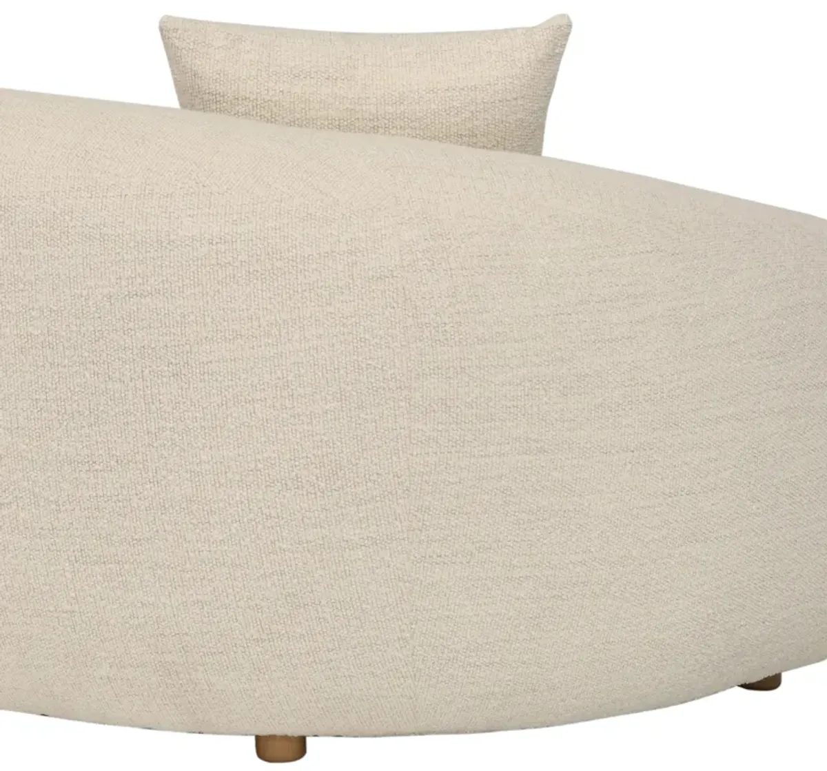 Molly 96.5" Upholstered Curved Sofa in Pearl