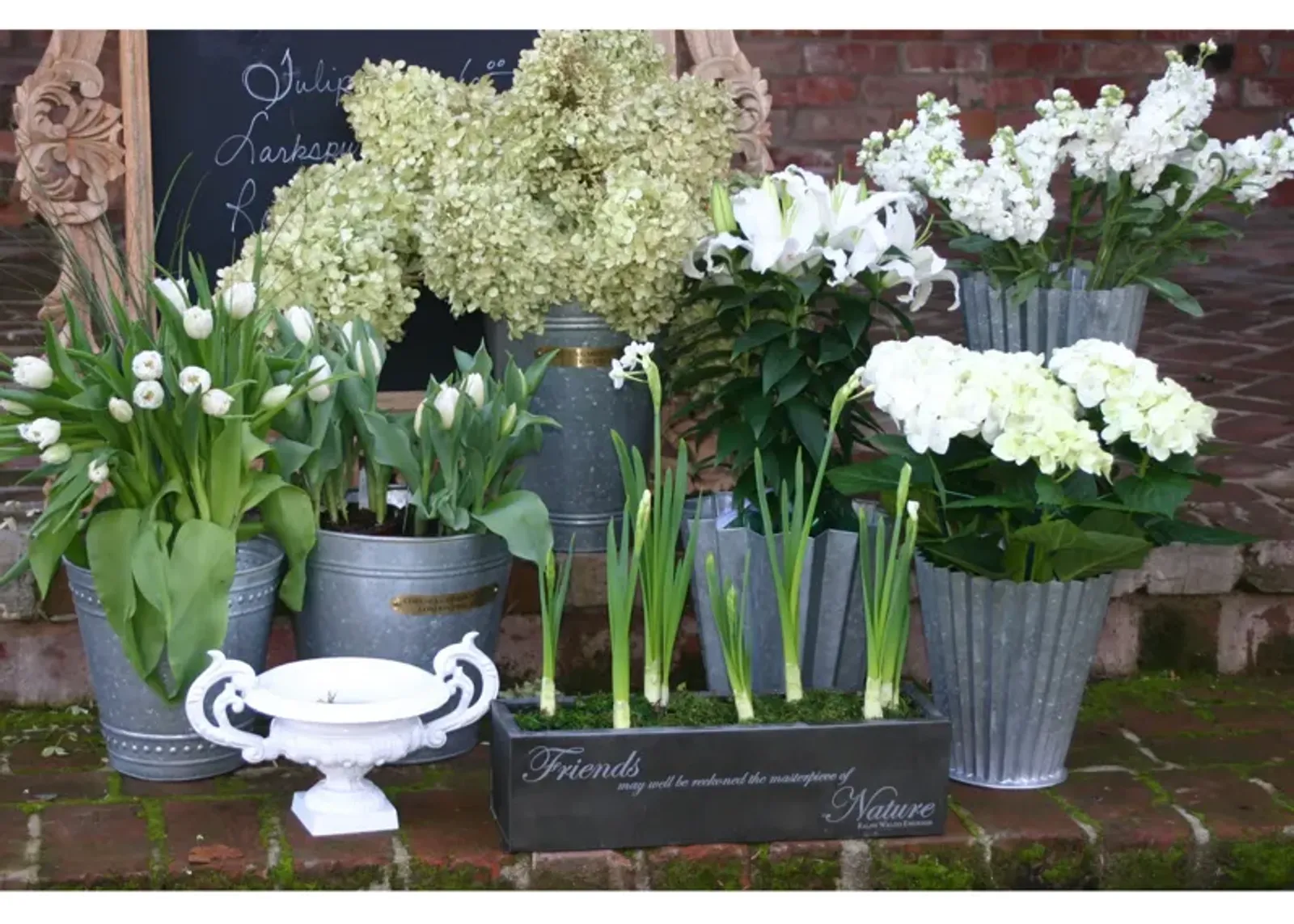 French Pleat Flower Bucket - Wide