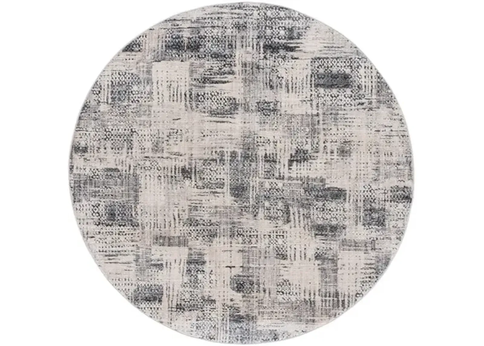 WHISPER 812 Grey  6'-7' X 6'-7' Round Round Rug