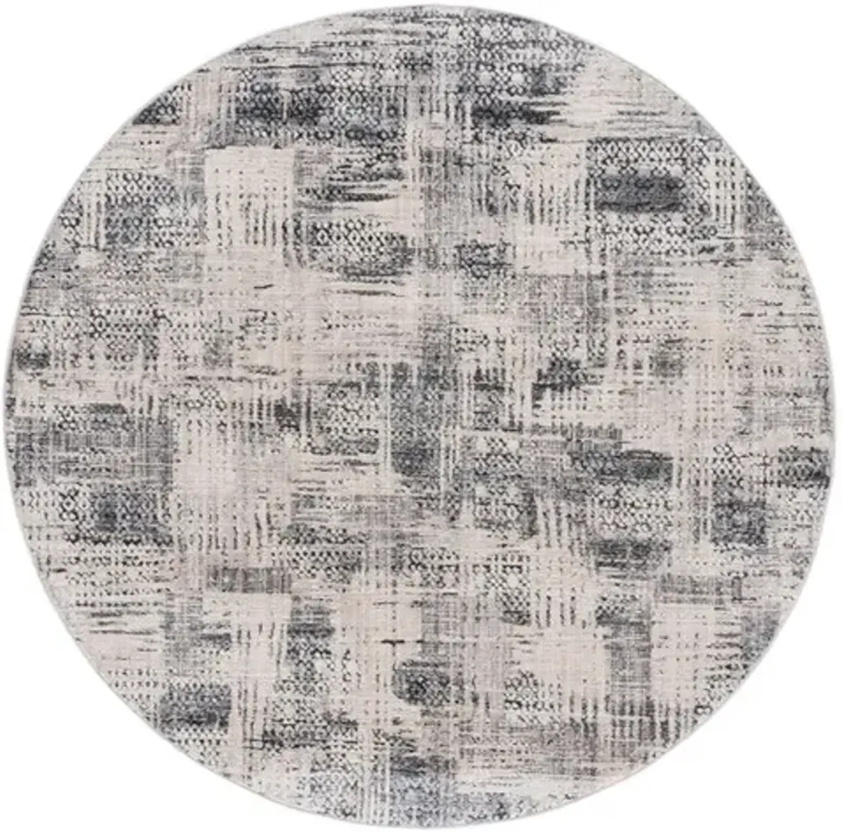 WHISPER 812 Grey  6'-7' X 6'-7' Round Round Rug