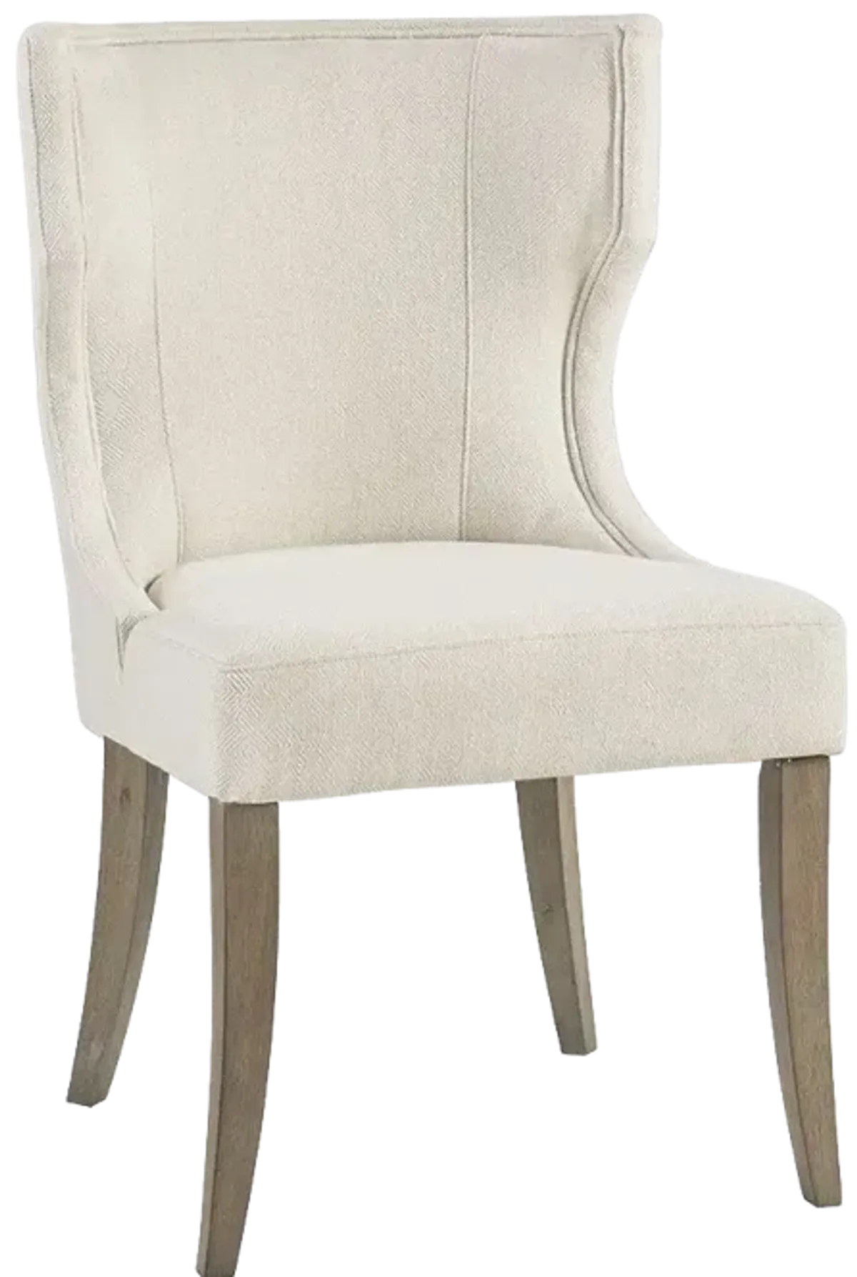 Madison Park Carson Cream Upholstered Wingback Dining Chair