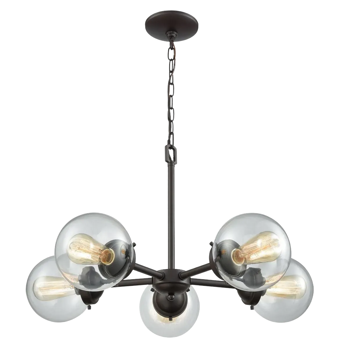 Beckett 26" Wide 5-Light Chandelier - Oil Rubbed Bronze