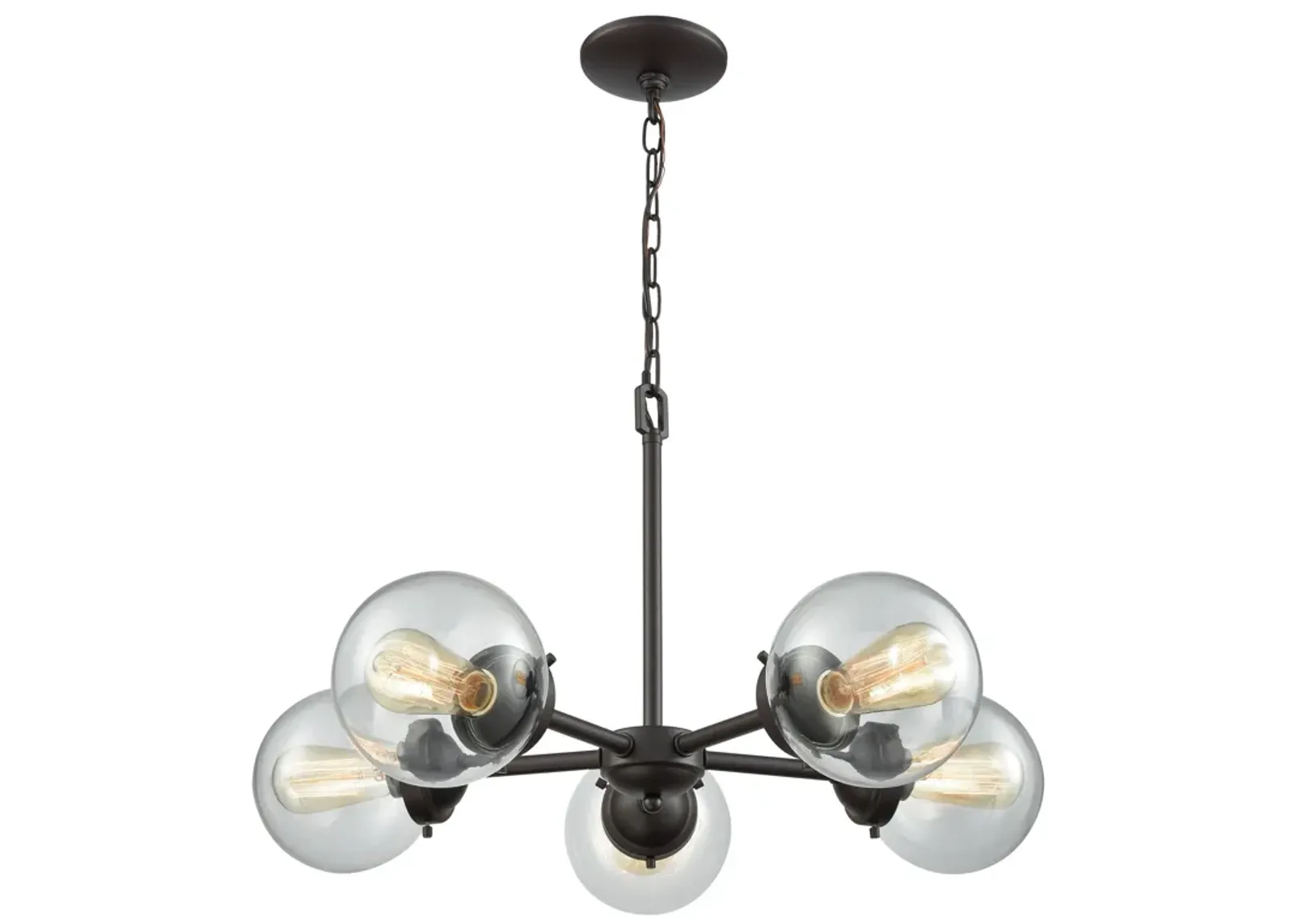 Beckett 26" Wide 5-Light Chandelier - Oil Rubbed Bronze